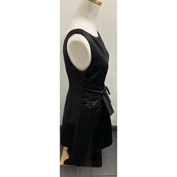 Kate Spade Jillian Bow Dress Black Size 8 Silk Blend Holiday Party Formal - Picture 6 of 8